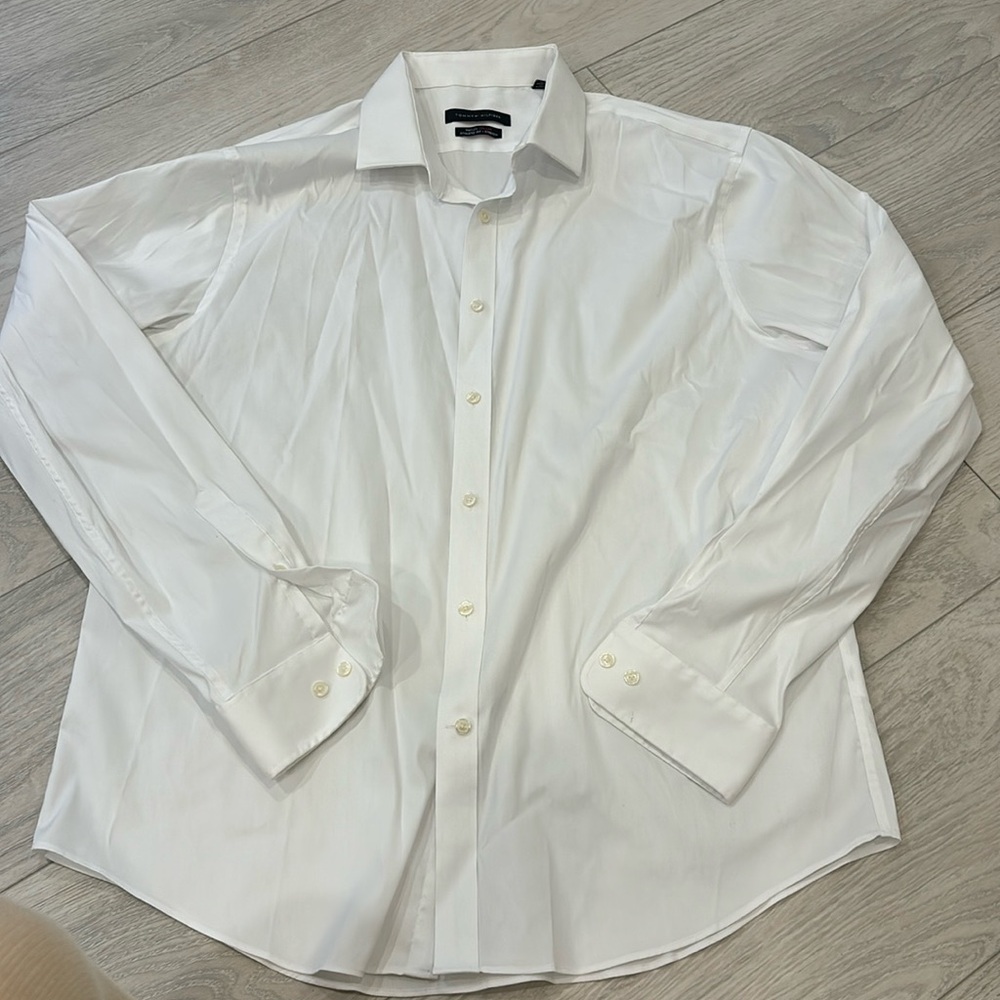 Tommy Hilfiger XL 17.5 dress shirt white